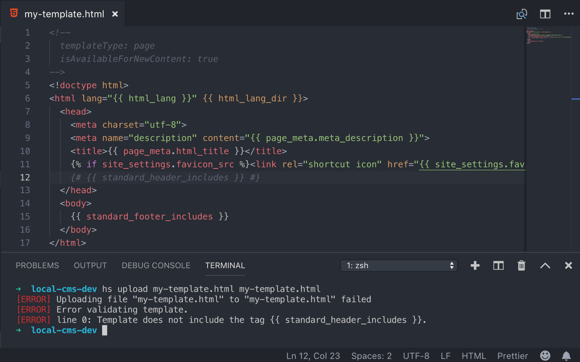 致命的なエラーのスクリーンショット - CMS CLI 致命的なエラーのスクリーンショット - CMS CLI
