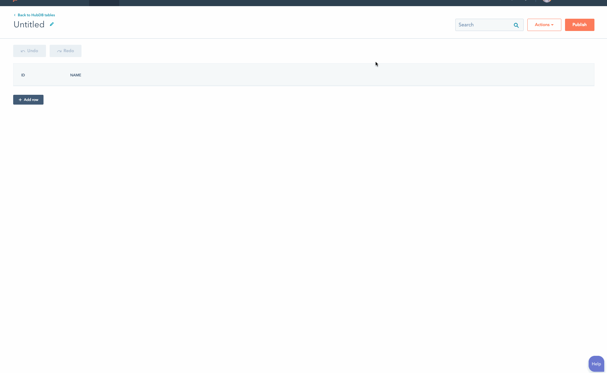 テーブルの設定エリアにアクセスする方法。 テーブルの設定エリアにアクセスする方法。